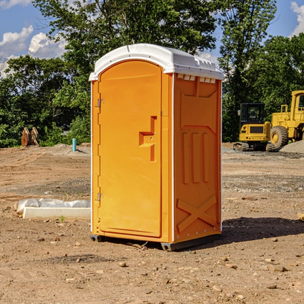 how often are the porta potties cleaned and serviced during a rental period in Crewe